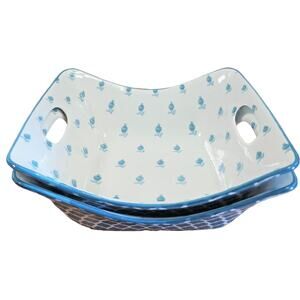 Certified Intl Bronson Pinchot Home White Square Serving Bowls Set/2